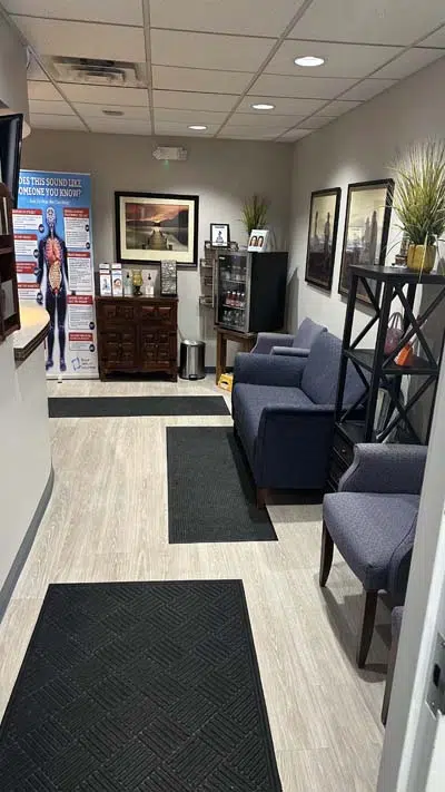 inside the waiting room of Innovative Dental Ideas in Hilliard, OH