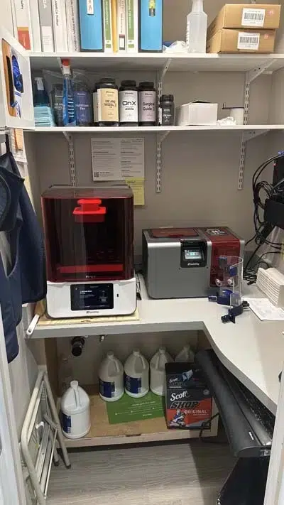 Restorative dentistry equipment inside dental lab